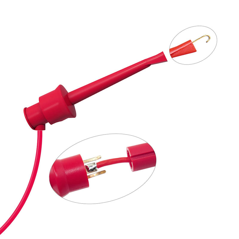 Goupchn Multimeter Test Leads Set Banana Plug Leads Kit Stackable Banana to Alligator Clips, Banana to Banana Plugs, Banana to Mini Grabber Test Hook Clips Copper Electrical Wires
