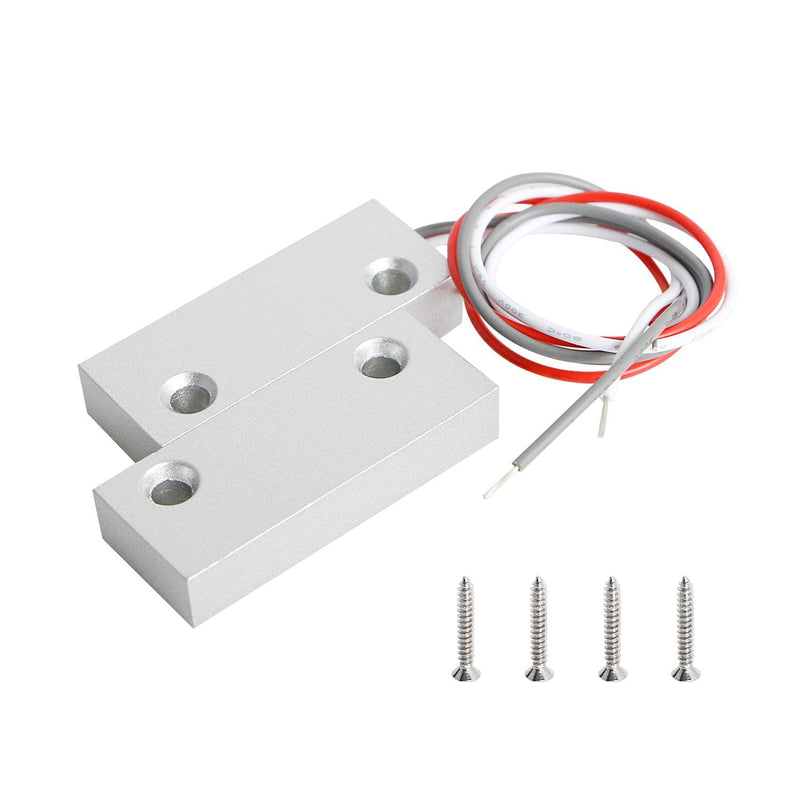 Aoje-Link MC-52 NC + NO Wired Magnetic Switch Door Window Reed Switch Micro Alarm Magnetic Contact Security Silver Gray 1pcs