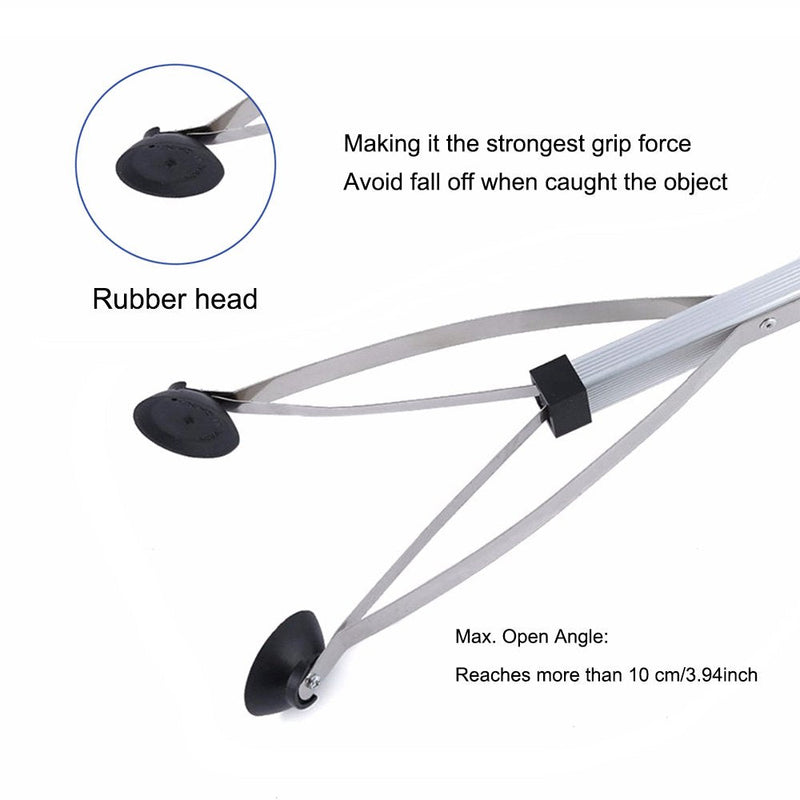 Foldable Reacher Grabber, Aluminium Alloy Long Arm Folding Helping Hand Trash Litter Picker Suction Cup Grabber Reach Pick-Up Tool Mobility Grip Hand Aid By Rely2016