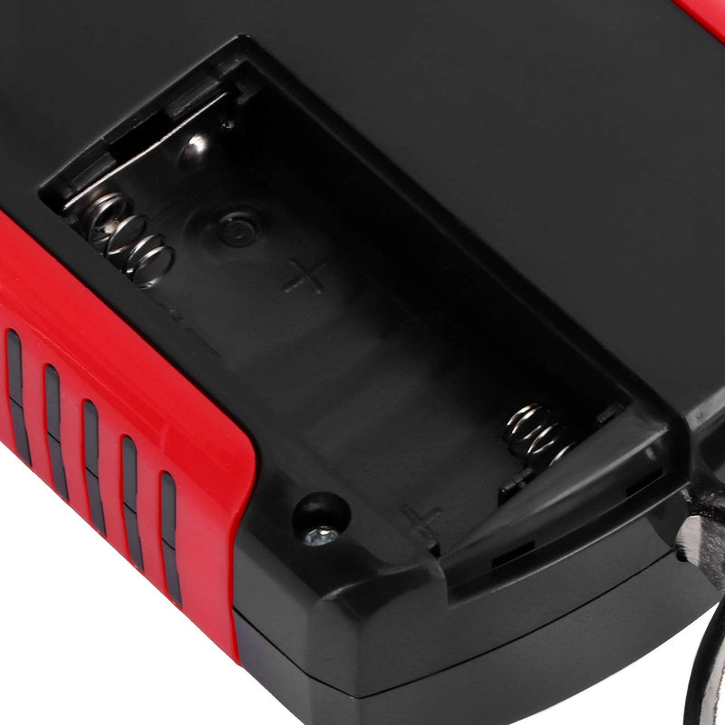 Electronic Scale with Hook, 200kg Portable Digital LCD Display with Backlight kg/lb/jin Crane Scale, Durable Multi-Purpose Electronic Scale for Fish Hunting (Red Frame)