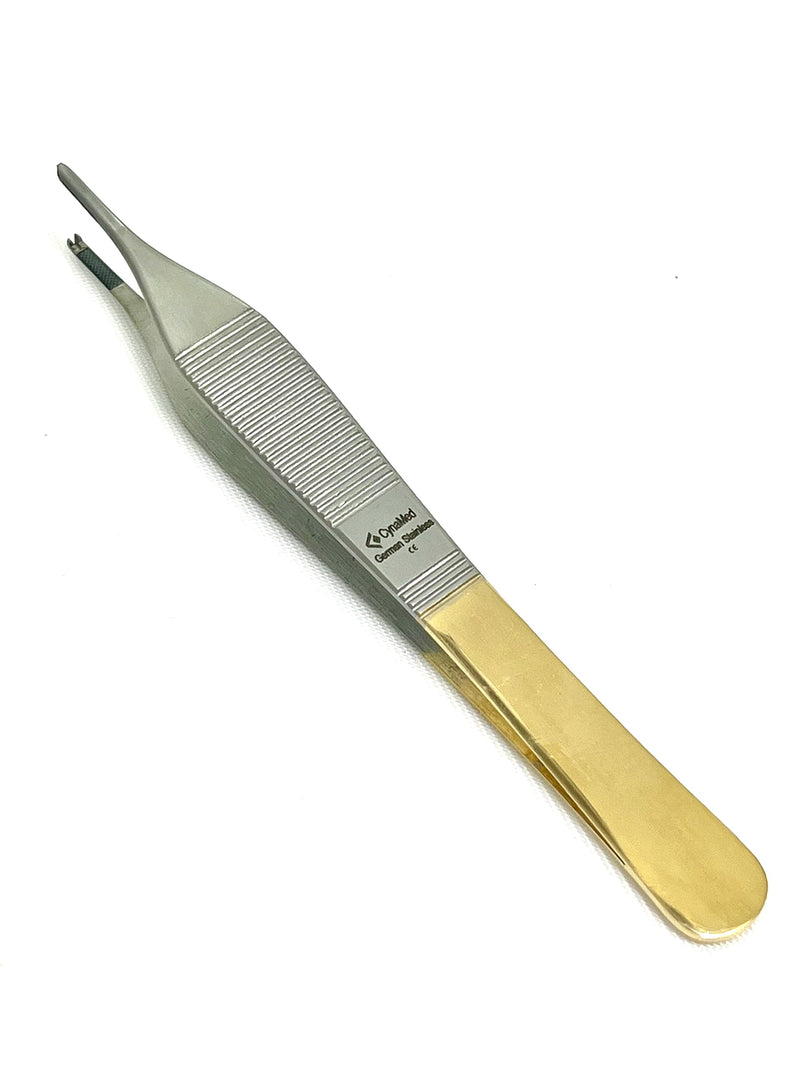 German Premium Tc Adson Tissue Forceps Toothed 1X2 4.75" Adson Kocher Configuration Surgical Veterinary Cynamed