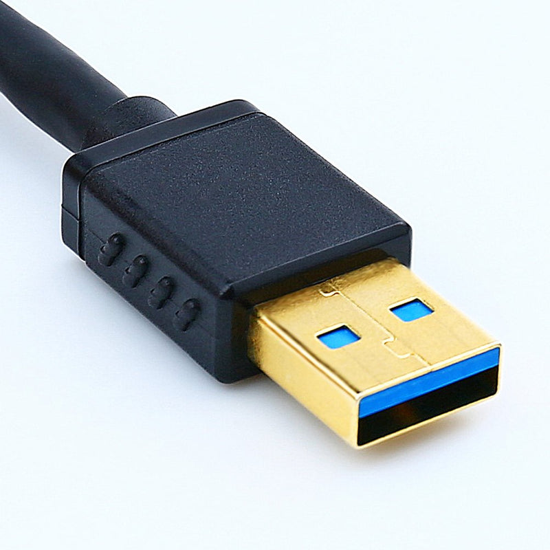 DTech USB 3.0 Extension Cable 10ft Type A Male to Female Adapter with Gold Plated Connector (Black, 10 Feet)