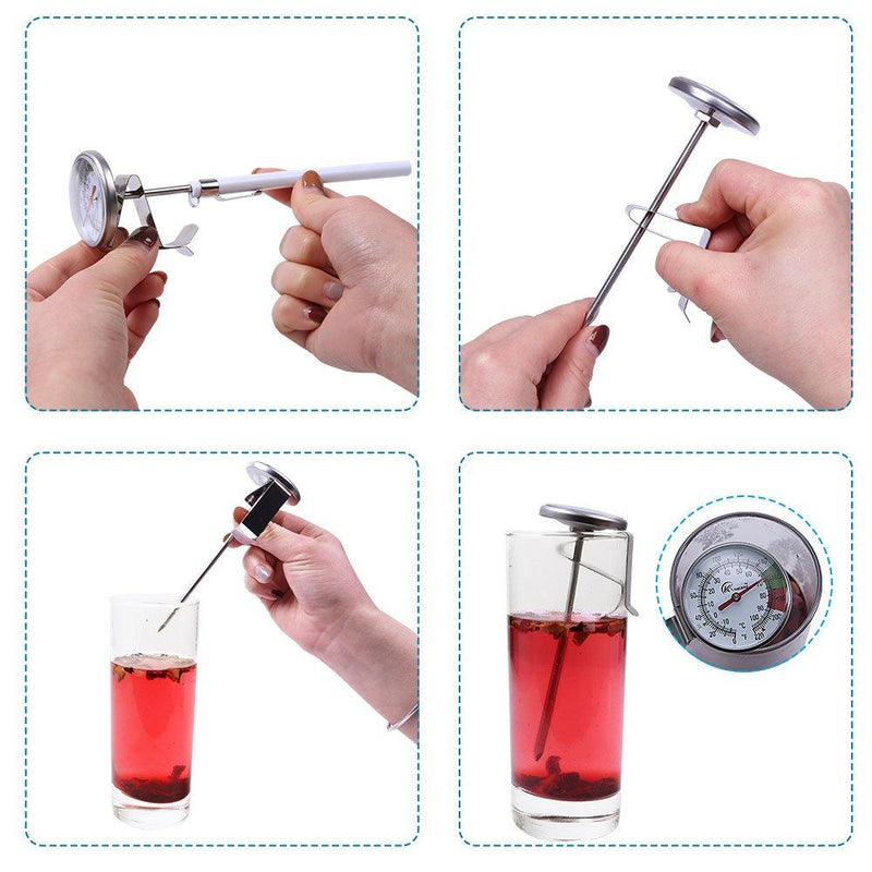 KT THERMO Instand Read 2-Inch Dial Thermometer,Best For The Coffee Drinks,Chocolate Milk Foam 0~220â„‰