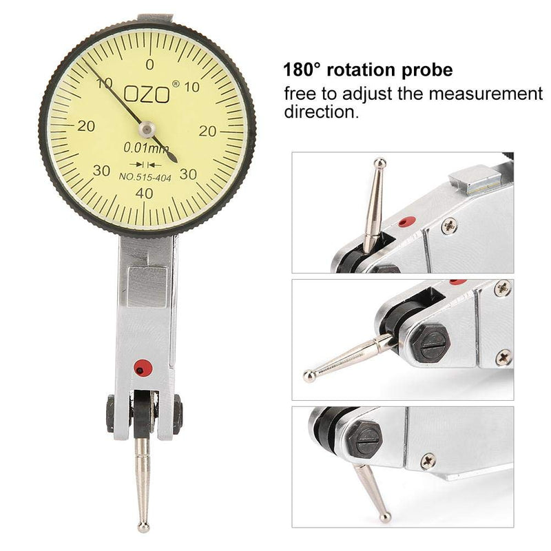 0-0.8mm Dial Indicator 0.01mm Precision Dial Indicator Set Lever Dial Indicator Dial Indicator Tool Kit with Case