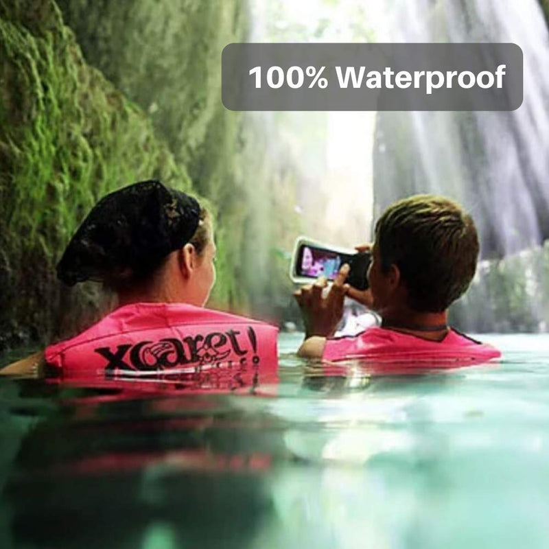 AquaVault 100% Waterproof Floating Smart Phone Case & Money Pouch, Fits All Phones, Made from Premium Heavy Duty PVC for Added Drop Protection, Includes Adjustable Neck Strap Black