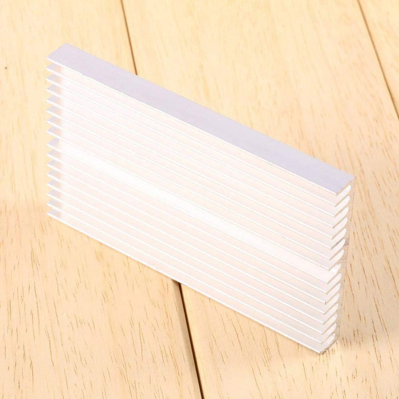 Aluminum Heatsink, Grille Shape Heat Sink Cooling Fin for IC LED Power Transistor 100X60X10mm 16 Teeth