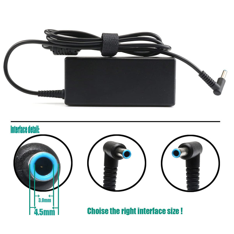 65W AC Adapter Laptop Charger Compatible for HP Envy 13 15 17 X360 15-1039wm 15-1033wm 15-w117cl 15-w237cl 15m-cn0011dx 15m-bp111dx 15m-bq121dx 17m-bw0013dx Laptop Notebook PC Power Supply Cord
