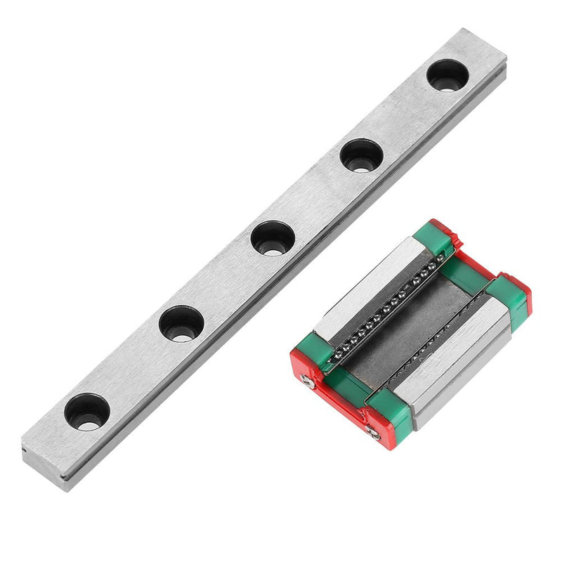 LML9B 9mm Linear Rail Mini Bearing Steel Guide Rail Slide Rail+ Slide Block Variety Length (100mm) 100mm