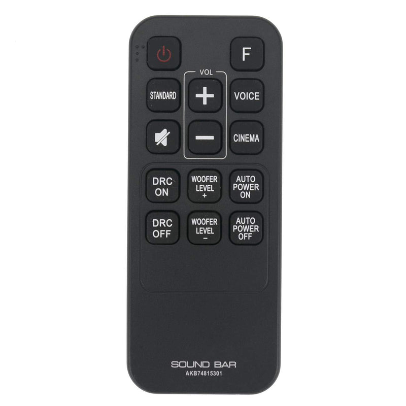 AKB74815301 Replacement Remote Control Compatible with LG Soundbar System LAS160B LAS260B LAS454B LAS465B SH3K SPH4B-W LASC27