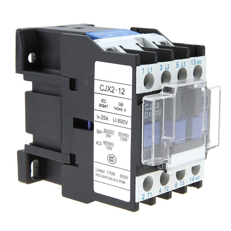 AC Electric Contactor CJX2-1210 High Sensitivity Industrial Contactors 220V 12A