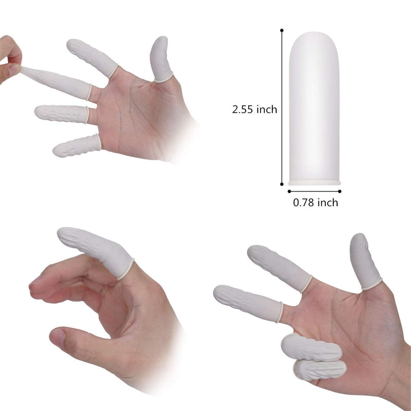 tifanso Finger Cots, Finger Covers Finger Protectors Fingertips Protector Disposable Medium Finger Gloves (Approx.210 PCS) 210 Count (Pack of 1)