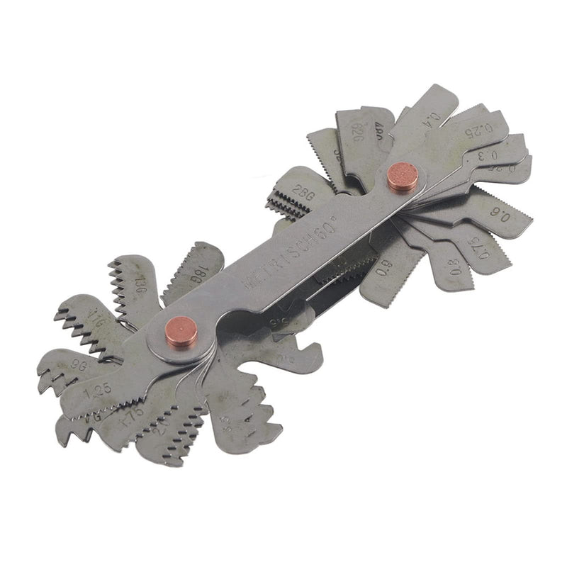 52 pieces thread template stainless steel screw pitch gauge 60 and 55 degree thread plug gage measuring tool Metric + imperial (52 pieces) (Metric+ imperial (52pc)) Metric+ imperial (52pc)