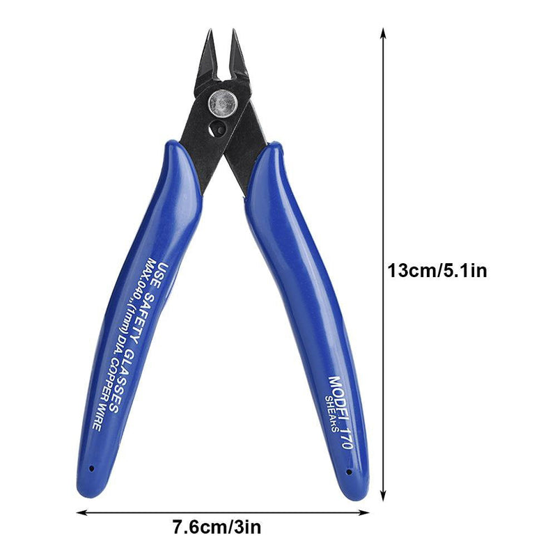 Richer-R 3D Printer Wire Cutter, Side Cutting Nippers Wire Cutter Snips Shears Diagonal Pliers Tool Compact, Lightweight, Refined and Comfortable Handle Design