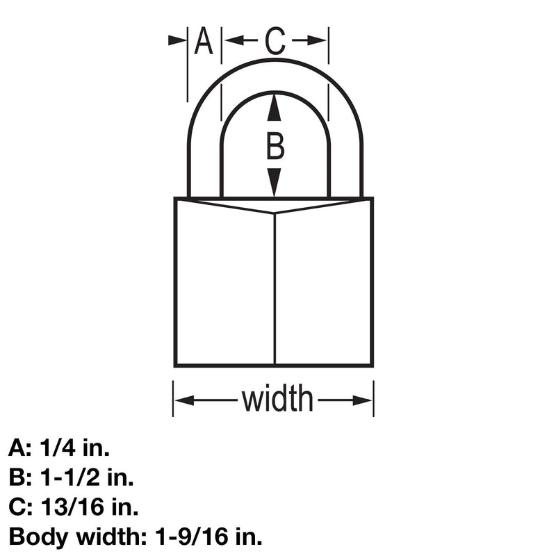 Master Lock 141DLF Covered Aluminum Padlock with Key, Black 1 Pack