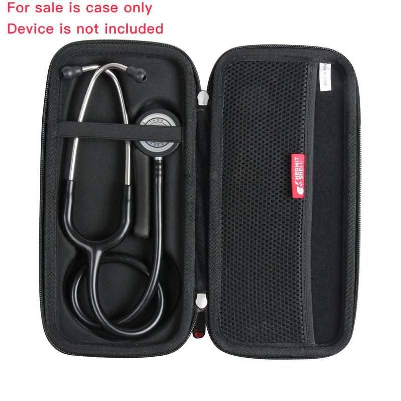Hermitshell Hard Travel Case for 3M Littmann Classic III Stethoscope for Monitoring Black