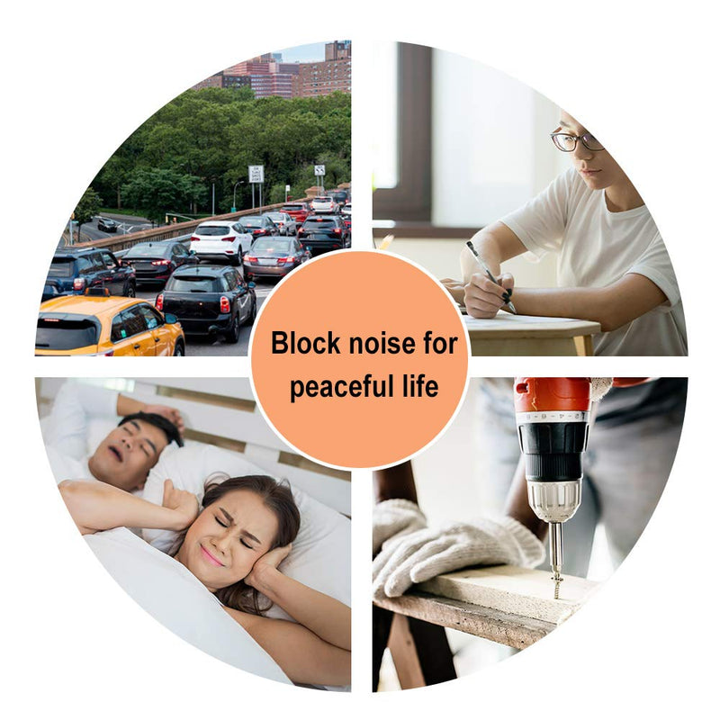 Foam Corded Ear Plugs 20 Pair - Soft NRR 32dB Noise Cancelling Sound Blocking Disposable Orange for Sleeping Snoring Studying Noise Hearing Protection Construction Shooting Sports Mowing Woodworking 40