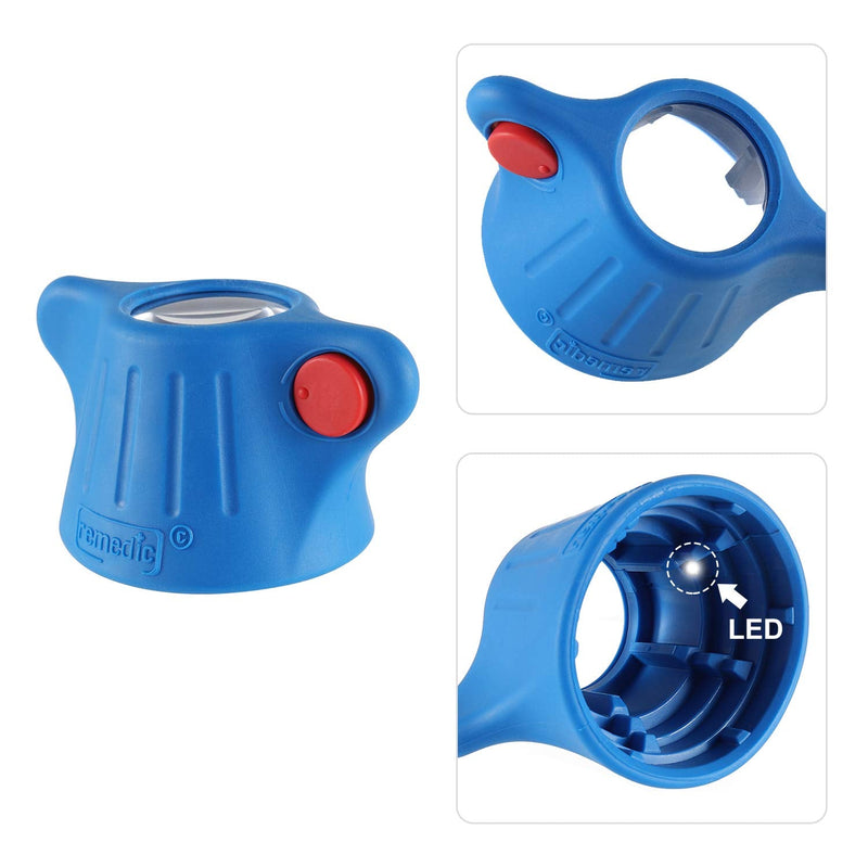 Remedic Medicine Bottle Opener with Magnifier and LED Light Multi-Opener for Better Grip Strength - Twist Lid Opener - Elderly Daily Living Aids - Practical Gift Idea