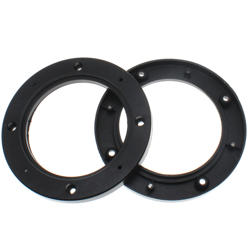 FDXGYH 4 Pcs 6.5-Inch Auto Car Universal Fit ABS Speaker Spacers Car Stereo Speaker Spacer Adaptor Ring Mounting Bracket (Black) 6.5 INCH