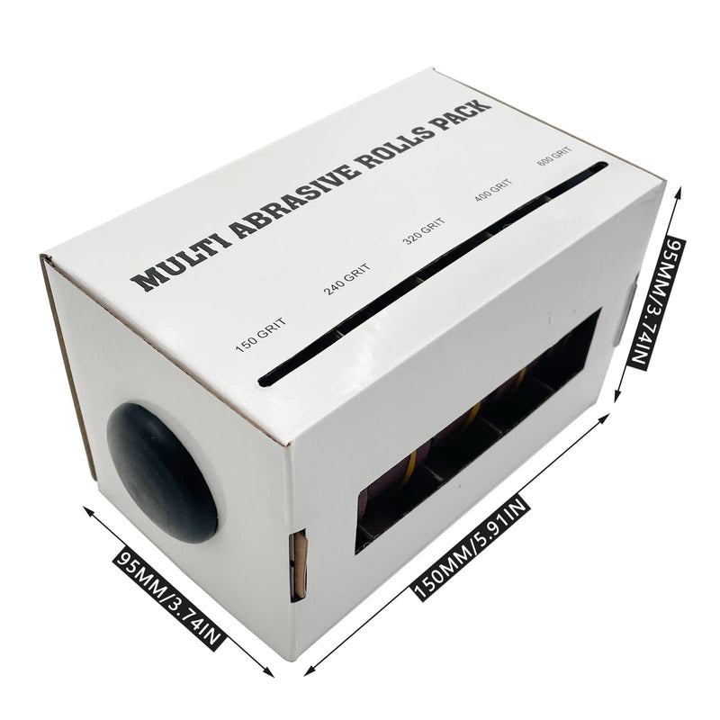 Abrasive Paper 5pc Sandpaper Variety Pack with Dispenser Drawable Emery Cloth Roll Metal Glass Carpentry Sanding Paper (5roll8m) 5roll8m