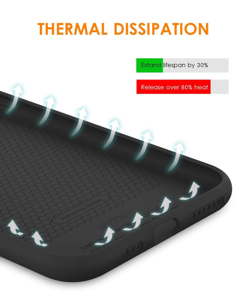 DTTO Compatible with iPhone 11 Pro Case, [Romance Series] Full Covered Silicone Cover [Enhanced Camera and Screen Protection] with Honeycomb Grid Cushion for iPhone 11 Pro 5.8" 2019,Black Black