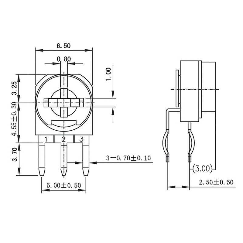 AUKENIEN 24 Values 120 Pieces Trimmer Potentiometer Vertical Variable Resistor 100 200 300 470 500 220 1K 2K 3K 4.7K 5K 150K 10K 20K 30K 47K 50K 100K 200K 300K 470K 500K 1M 2M Ohm Classification Kit V Trimmer Potentiometer Kit