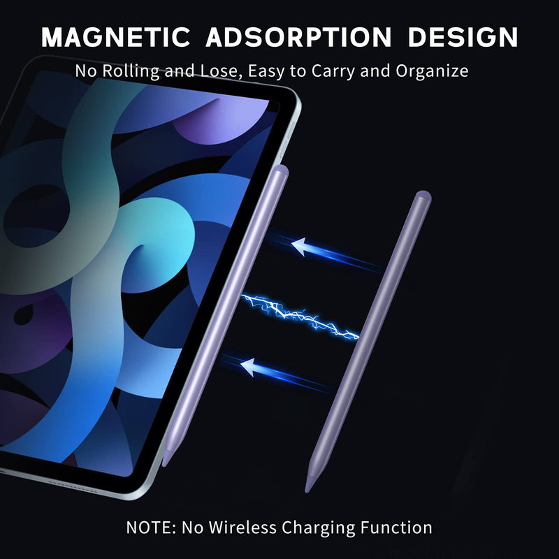 Active Stylus Pens for Touch Screens, NTHJOYS Digital Pencil for iOS/Android with Magnetic Design Fine Point Stylist Compatible with Apple iPad/Pro/Air/Mini/iPhone/Samsung/Tablets Writing & Drawing Purple