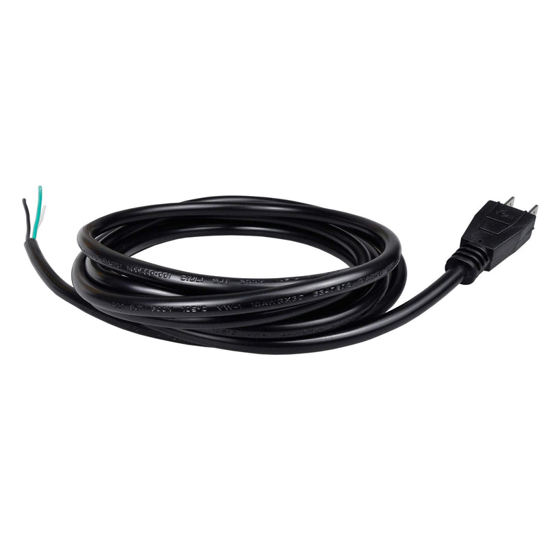Pinfox 10ft 18 Gauge 3 Prong Heavy Duty Replacement Power Supply Cord Cable 110V 115V 120V Pigtail for Universal AC Appliance, NEMA 5-15 Plug US SJT 18AWG (10A) 10A