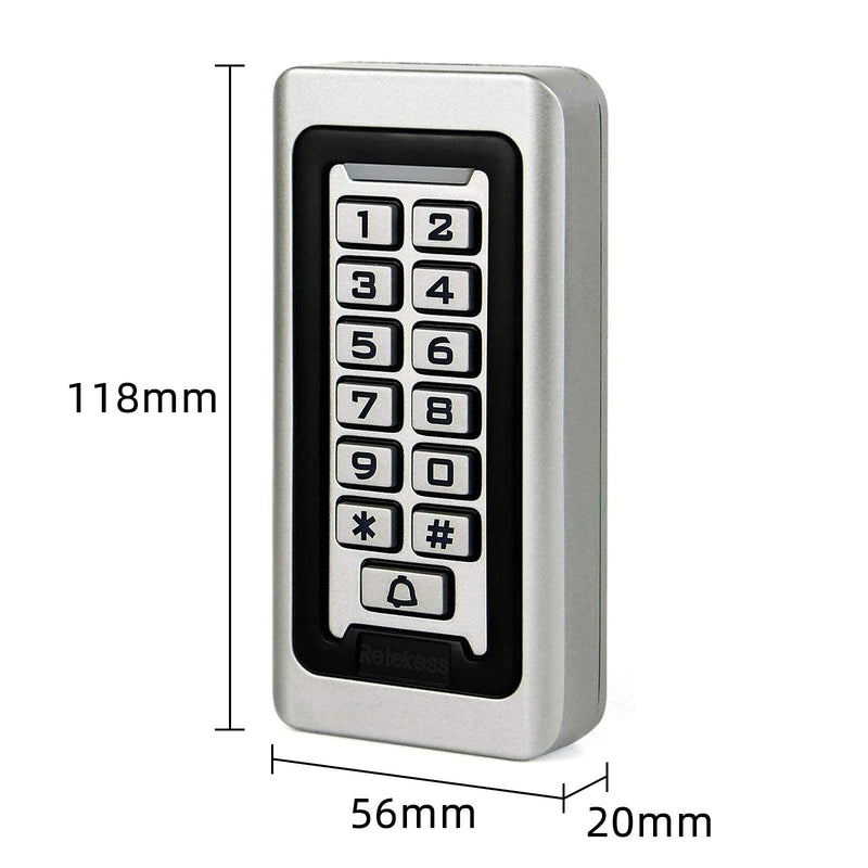 Retekess T-AC03 Security Access Control Keypad,RFID Keypad,Door Access Control,Stand-Alone Keypad,2000 Users,Wiegand 26-bit,Support Proximity RFID Card