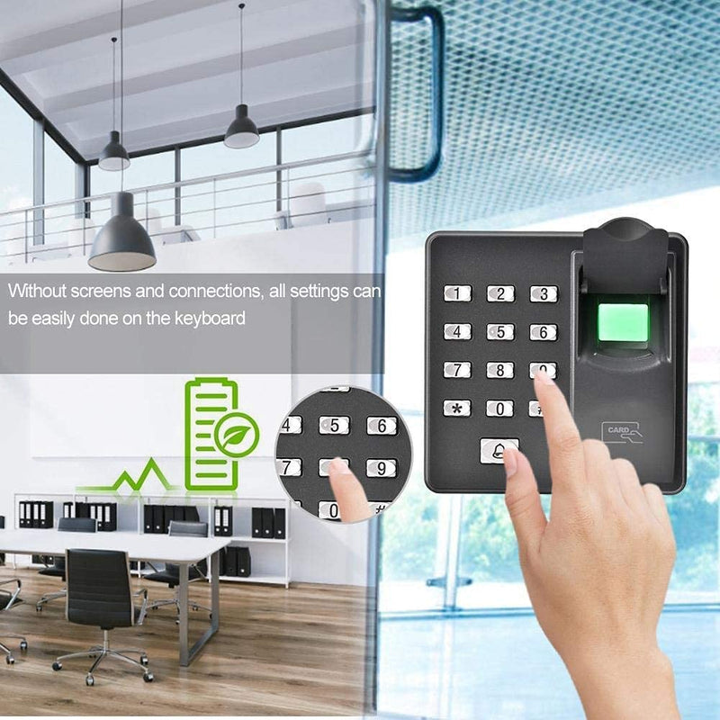 Fingerprint Machine, RFID Reader Biometrics Fingerprint Access Control Keypad, Waterproof Fingerprint Door Access Control for Home/Office (ID) ID