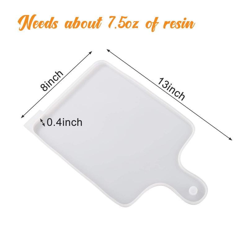 LET'S RESIN Resin Tray Molds for Epoxy Resin,Cutting Board Mold for Resin Casting,Large Resin Silicone Molds for Resin Serving Tray,Serving Board,Ocean Wave Painting Art