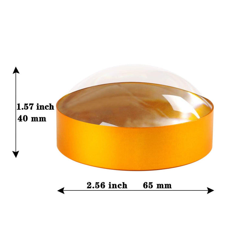 6X Paperweight Mirror Round Shape Hd Magnifying Magnifying Glass Dome Genuine Glass Paperweight Map Magnifying Glass and Reading Aid (No Handle) No Handle