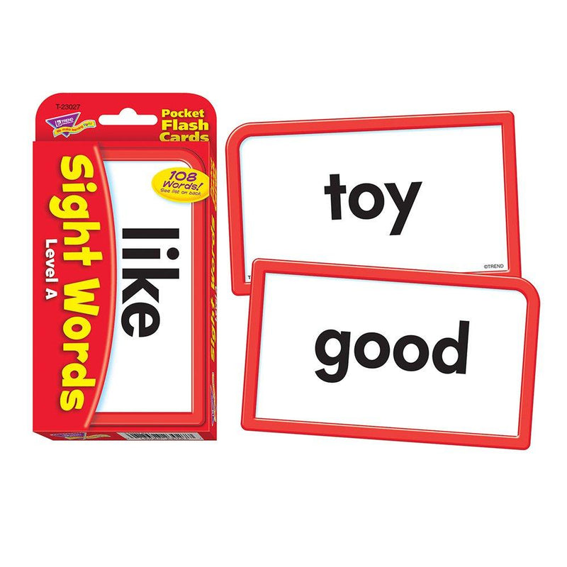 Sight Words Level A Pocket Flash Cards