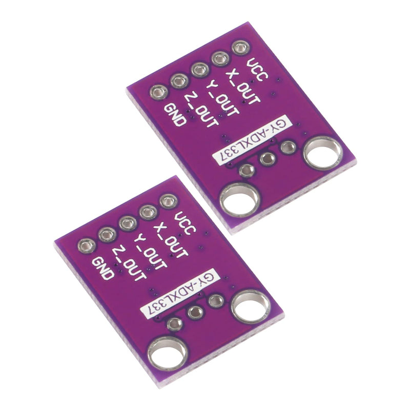 AITRIP 2PCS GY-61 ADXL337 3-Axis Accelerometer Angular Transducer Sensor Module GY-61 Analog Output 3V-5V Replacement ADXL335 Module Analog Output Accelerometer Compatible with Arduino