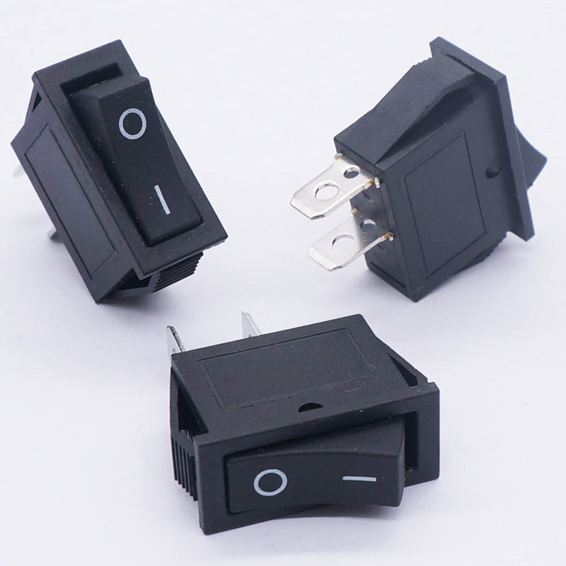 Twidec/5Pcs Rocker Switch 2 Pins 2 Position ON/Off AC 15A/125V 20A/250V SPST Car Boat Black Rocker Switch Toggle（Quality Assurance for 1 Years）KCD3-101