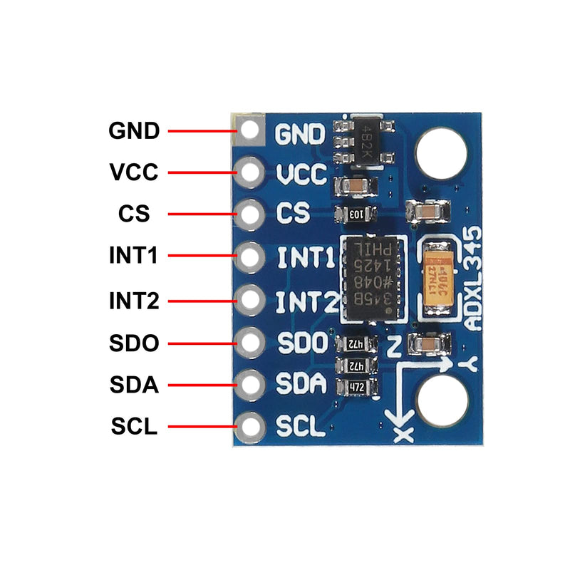 8Pcs GY-291 ADXL345 3-Axis Digital Three-axis Acceleration of Gravity Tilt Inclination Module IIC/SPI Transmission for Ardu ino 8
