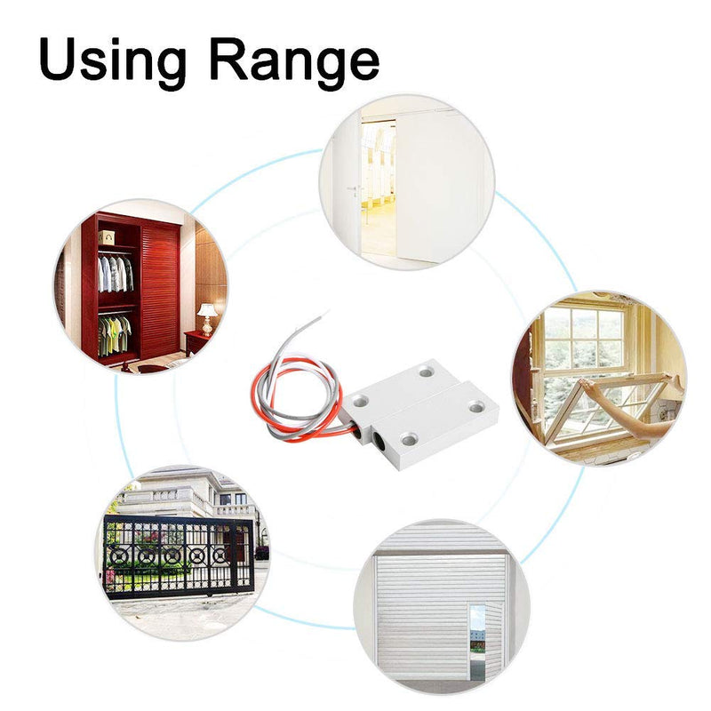 Aoje-Link MC-52 NC + NO Wired Magnetic Switch Door Window Reed Switch Micro Alarm Magnetic Contact Security Silver Gray 1pcs