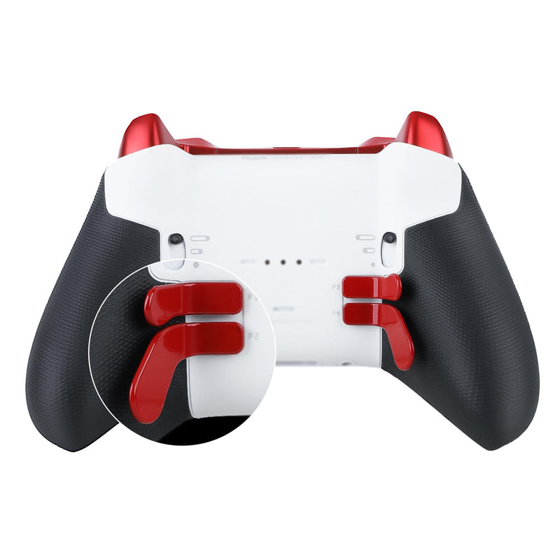 Elite Series 2 Paddles Accessories, Metal Thumbsticks Replacement Buttons for Xbox One Elite Series 2 Core, 9 in 1 Component Pack Includes 4 Joysticks, 4 Paddles and 1 Dpad(Red) red
