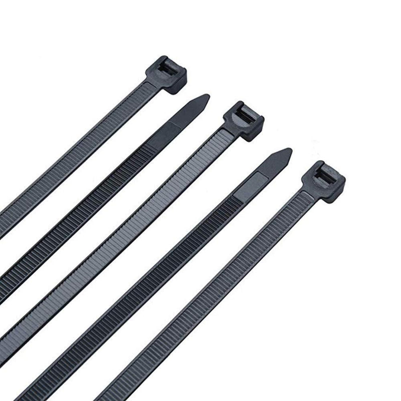 Heavy duty cable ties Cable ties Nylon zip ties 16 inch Zip ties100 per pack Environmentally friendly Industrial quality Uses 3 latches for stronger locks With 60 Pounds Tensile -Black 16" Black (100 Pack)