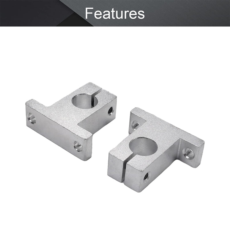 Othmro Pack of 2, SK13 Liner Rail Linear Shaft Clamping Guide Support Shaft for Shaft Inner Dia 13mm