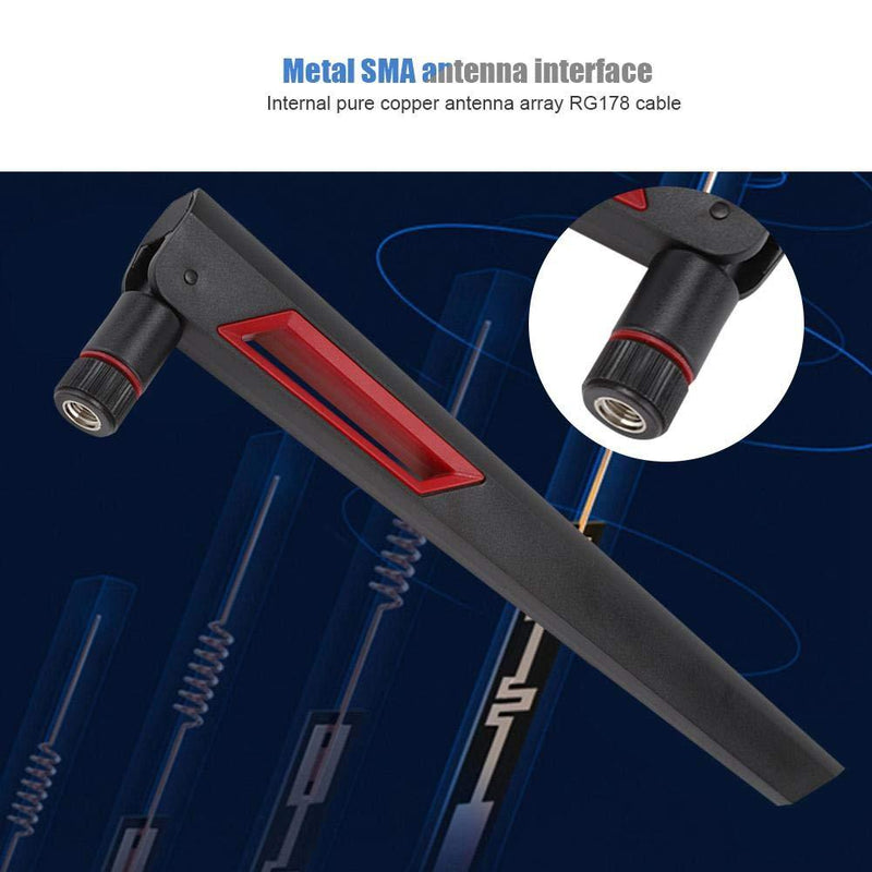3PCS High Gain Router Antenna, SMA 8DBi Interface Dual Band Antenna, RG178 Pure Copper Cable, Wireless LAN Antenna and WiFi Router Adapter for ASUS AC68U/AC88U/AC66U