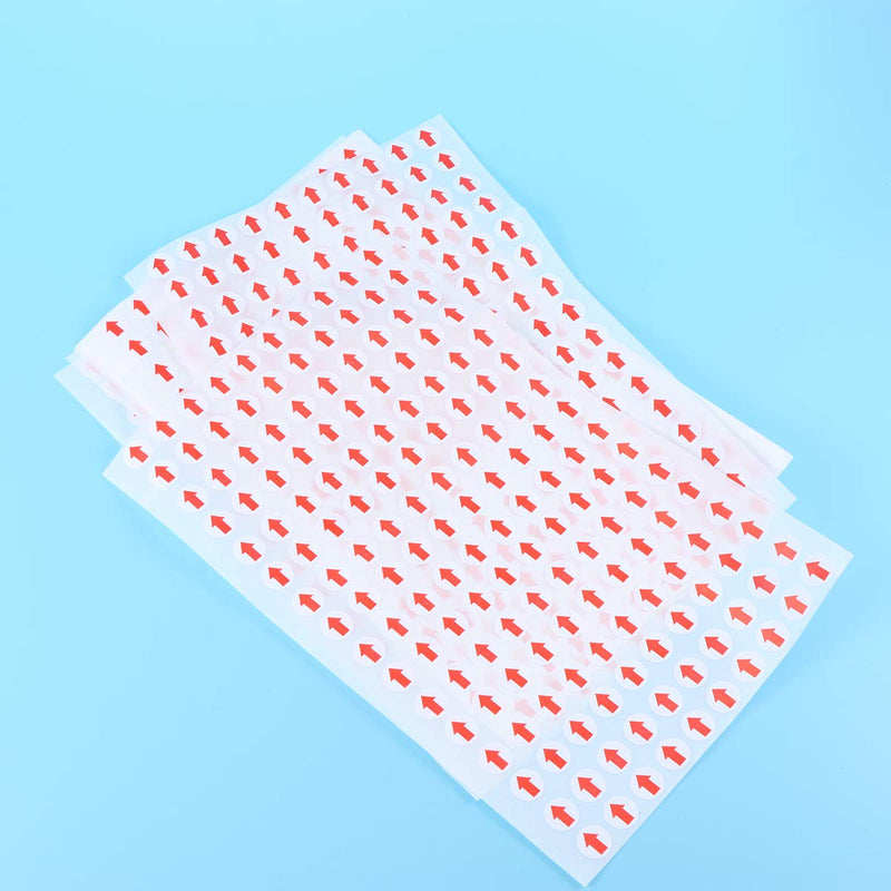 NUOBESTY Shipping and Packing Stickers Self Adhesive Sticky Red Arrow Labels Code Stickers Removable Small Circle Dot Product Inspection Defect Indicator Tape 3200PCS 10mm (White+Red)