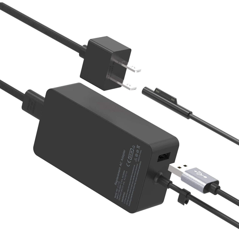 Surface Pro Charger Surface Laptop Charger 65W,for Surface Pro 3 Pro 4 Pro 5 Pro 6 Pro 7 Pro X Surface Go 1 2 Surface Laptop 1 2 3 Surface Book with Wall Plug and Power Cord