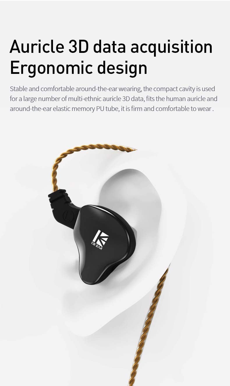 KBEAR KS2 in-Ear Monitor,Musicians Headphones, Yinyoo HiFi Over Ear Earbud Headset Noise Cancelling Hybrid 1BA 1DD Earphone with Removable Cable for Running Walking,Church,Stage(no mic, KS2 Green) without mic