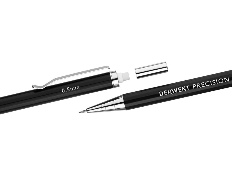 Derwent Mechanical Pencils 0.5, Metal Barrel, Precision, HB (2302428) Pencil