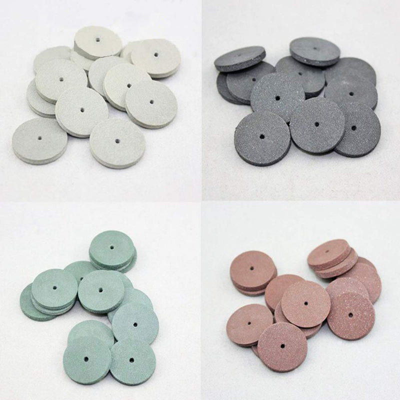 SaferCCTV 7/8" 40pcs Silicone Polishing Pads Assortment 12pcs Mandrel Shank Perfect for Rotary Handpieces Dremel Rotary Tool 52pcs