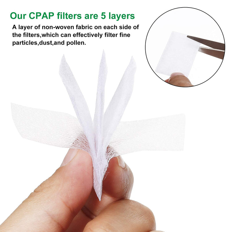 60 pack of disposable CPAP filters, disposable air filters, one-year supply package for all ResMed Air 10, Airsense 10, Aircurve 10, Airstart and ResMed S9 series CPAP standard machines