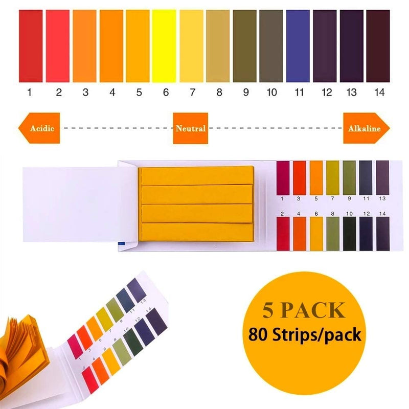 Jimitop PH Test Strips,20 Pack Balance Strips PH Paper,for Urine,Saliva,Drinking Water,Pool,Spa,Soap,Fish Tank and Liquids(20) 20