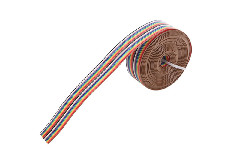 Eowpower 16.5Ft/5M 20Pin Rainbow Color Flat Ribbon Cable IDC Wire Cable