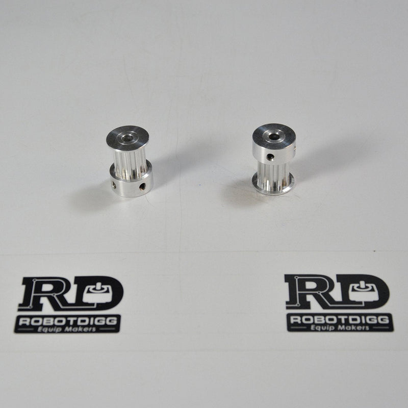 RobotDigg T5 Timing Pulley 10 Teeth 5mm Bore for 15mm Wide T5 Timing Belt Aluminum Alloy T5 Synchronous Pulley Pack of 2