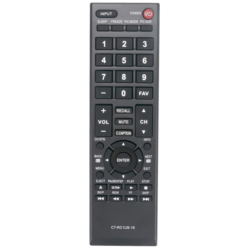 New CT-RC1US-16 Replace Remote Control fit for Toshiba LED TV HDTV 43L420U 49L310U 49L420U 50L420U 28L110U 32L110U 32L220U 40L310U 43L310U 55L310U 65L350L 65L350U